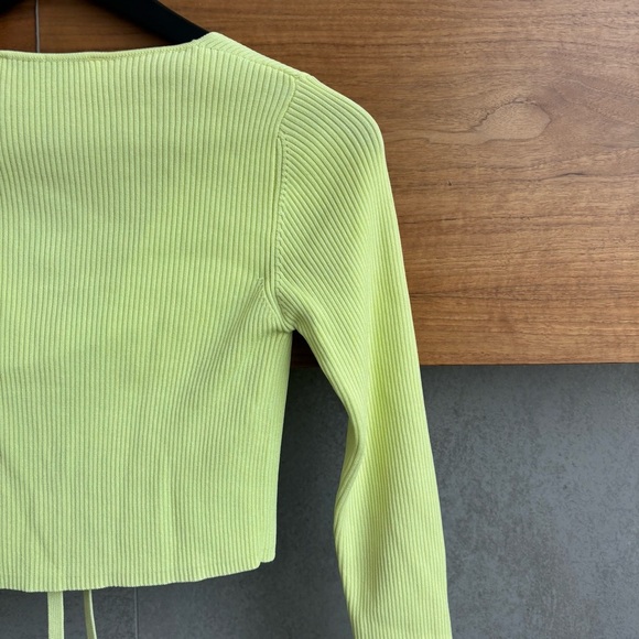 NWOT ZARA knit Cardigan with bow, Size S - Picture 14 of 14